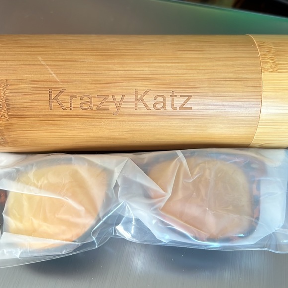 New Tortise PC Frame + Natural Bamboo + Orange Polarized Lens + Unisex - Picture 10 of 10